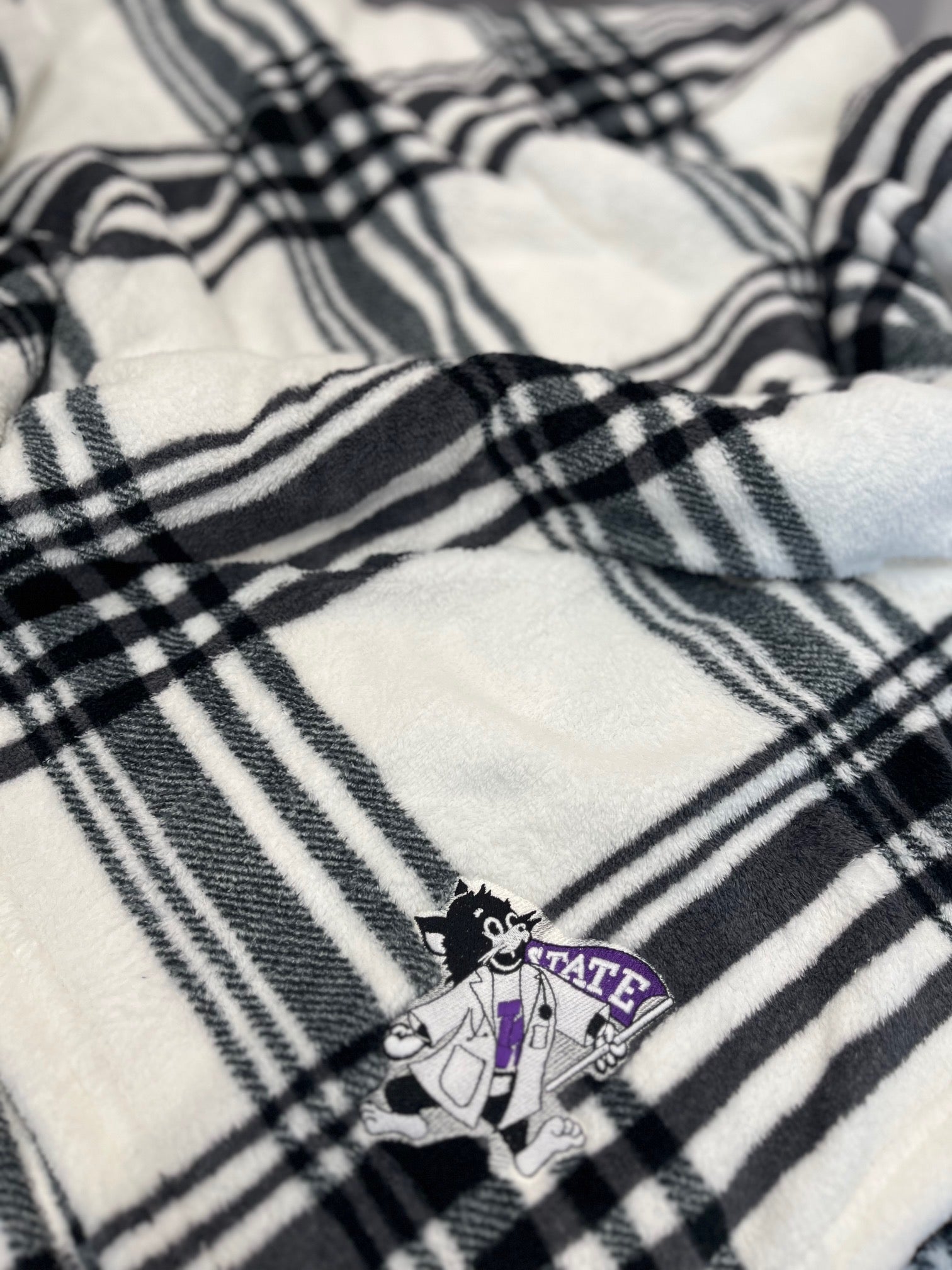 Black/White Plaid Blanket