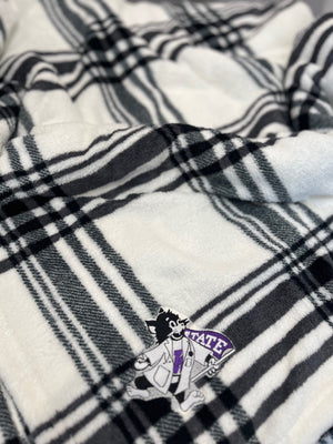 Black/White Plaid Blanket