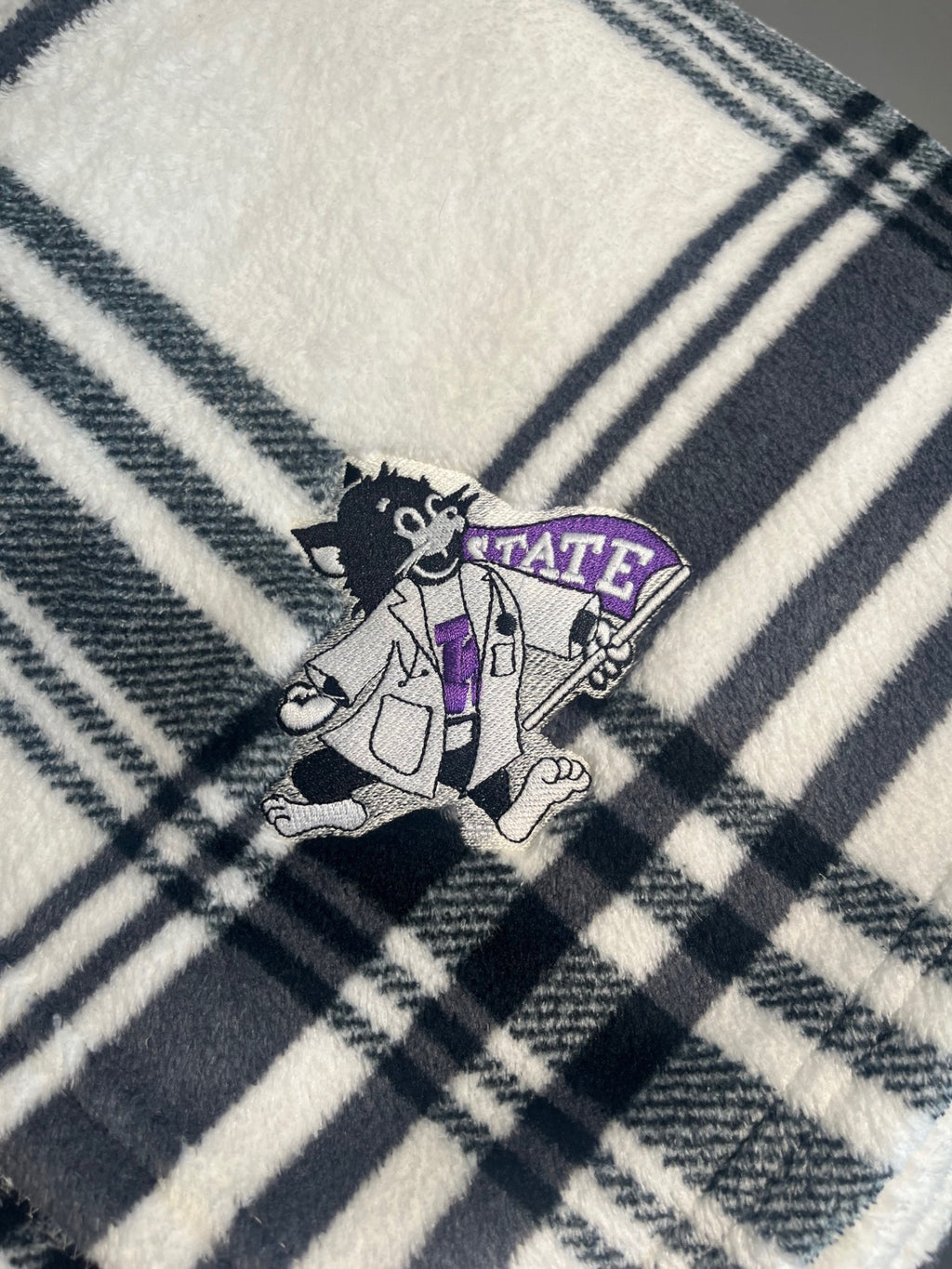 Black/White Plaid Blanket