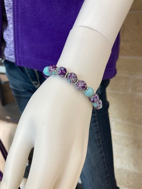 Purple Turquoise 8MM Bracelet