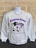 Gray sweatshirt with Kansas State College of Veterinary Medicine logo 