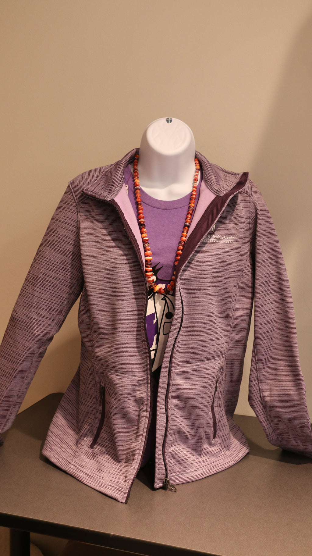 Ladies Port Authority Digi Stripe Fleece VHC Purple