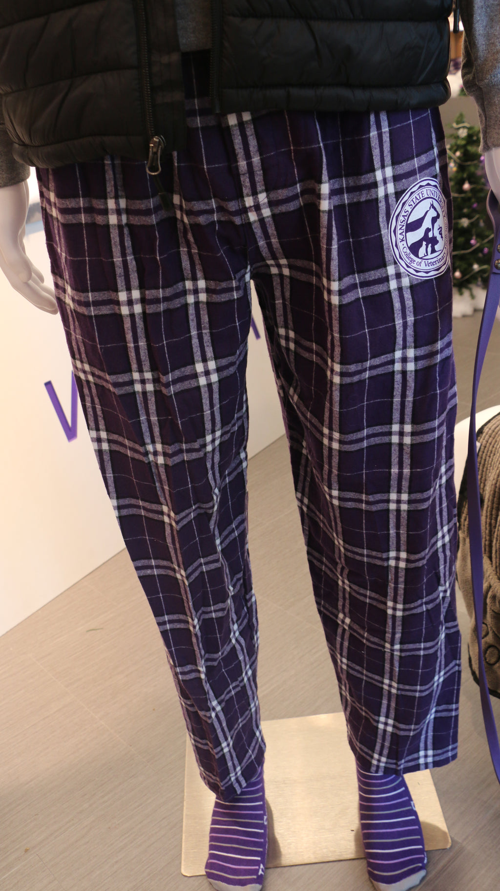 Ladies Haley Flannel Pants - Purple
