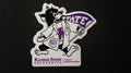 A magnet with an illustration of Labcoat Willie with 'Kansas State University' text on it.